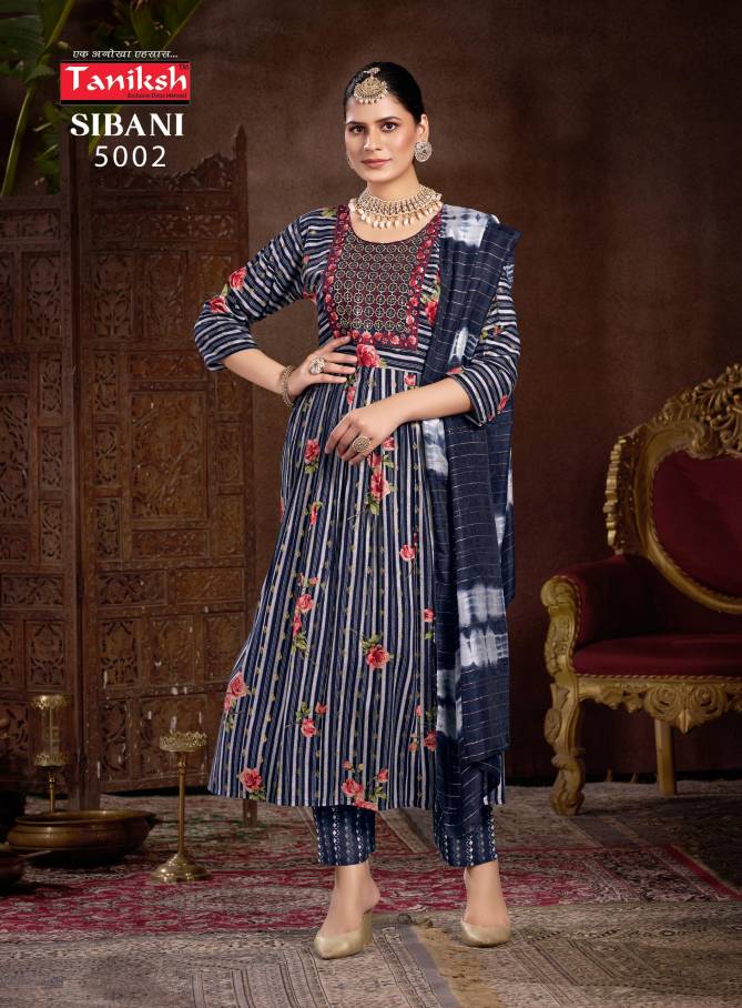 Sibani Vol 5 By Taniksh Rayon Printed Anarkali Kurti Bottom With Dupatta Wholesalers In Delhi
